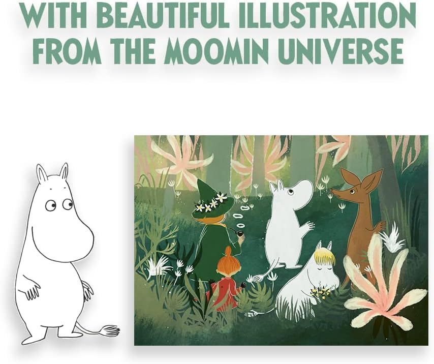 Barbo Toys - Mumins Puzzel Green Art – Mumin puzzel 1000 stukjes – puzzel voor volwassenen met illustraties uit de Mumin Tal – kleurrijke afbeeldingen van de Mumin-trol 70 cm x 50 cm