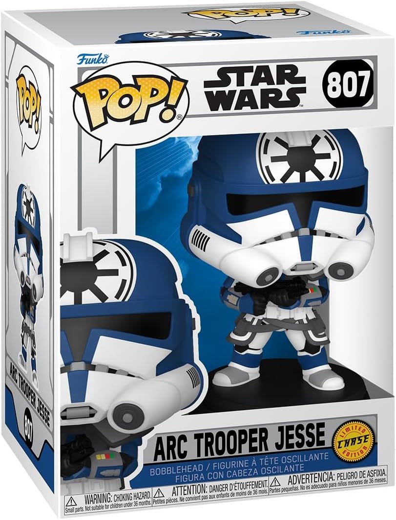 Funko Pop! Star Wars: Clone Wars - Arc Trooper Jesse - 1 Chance sur 6 D'avoir Une Variante Rare Chase - Figurine en Vinyle à Collectionner - Idée de Cadeau - Produits Officiels