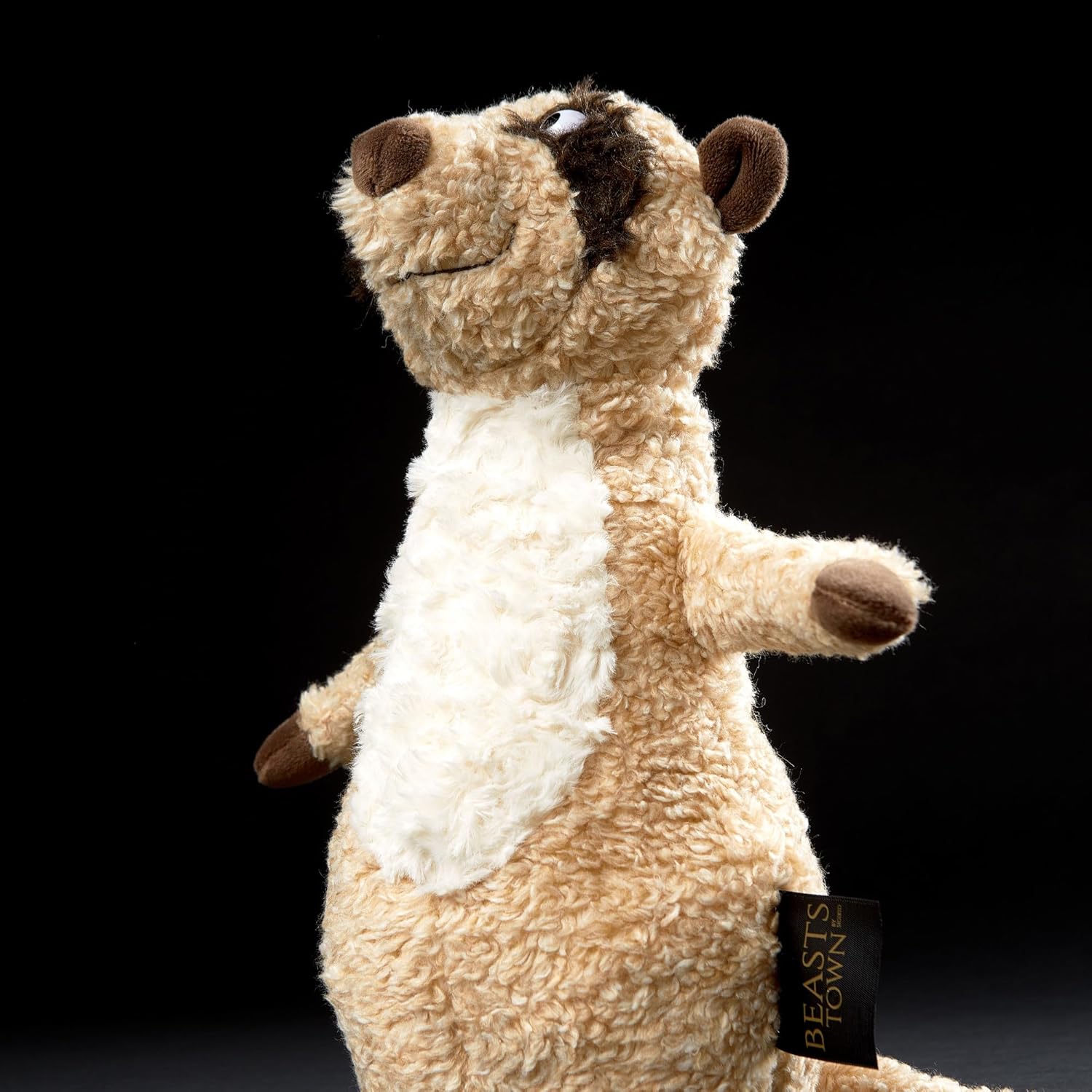 sigikid Pluche dier Muru Muru, BeastsTown voor kinderen en volwassenen, om te verzamelen, cadeau te geven, spelen, knuffelen, beige/wit/stokstaartjes