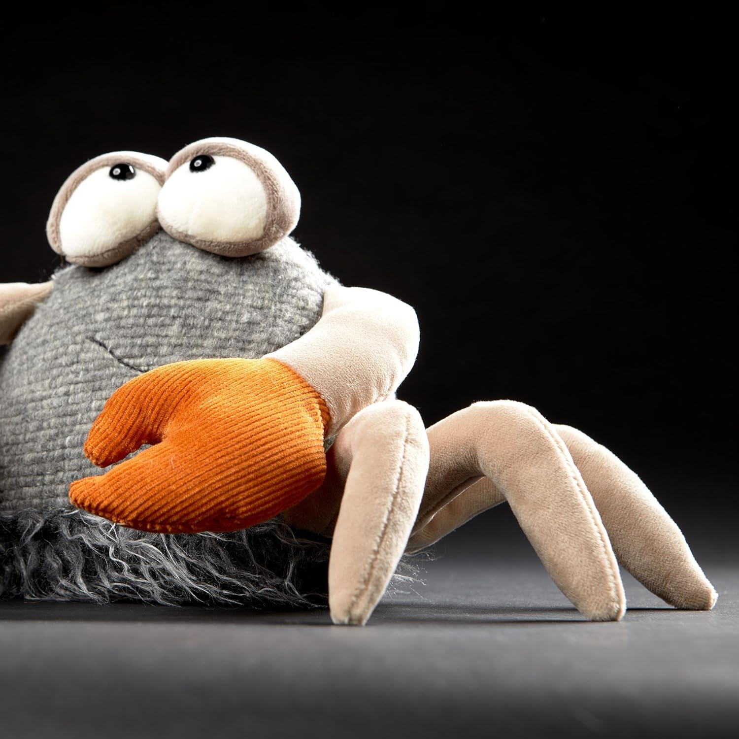 sigikid 43213 Beasts by knuffeldieren met persoonlijkheid, pluche dier, grijs/beige/oranje/kreeft