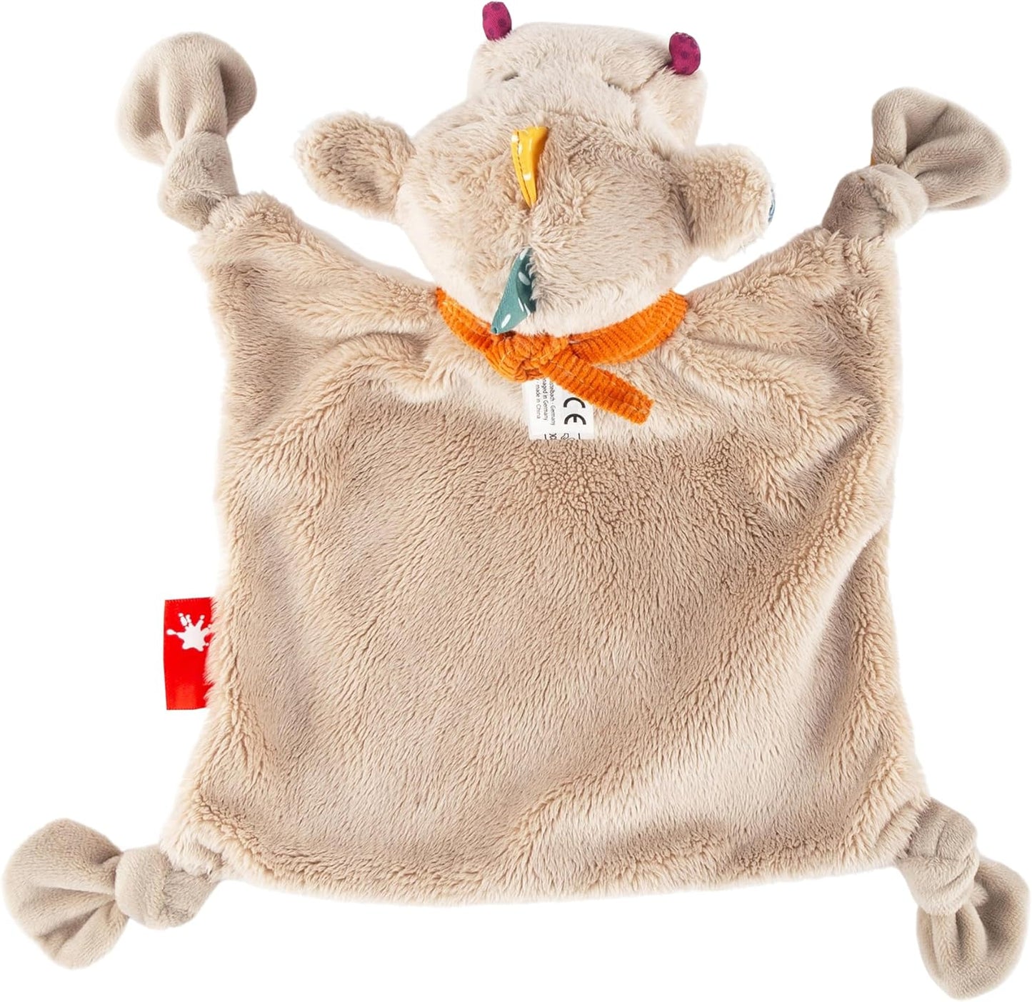 Sigikid Schnuffeltuch Drache grau Baby Schmusetuch - Spielzeug Stofftier Kuscheltier – Stofftuch für Neugeborene - Plüschtier zum Trösten für Babys und Kleinkinder ab Geburt geeignet
