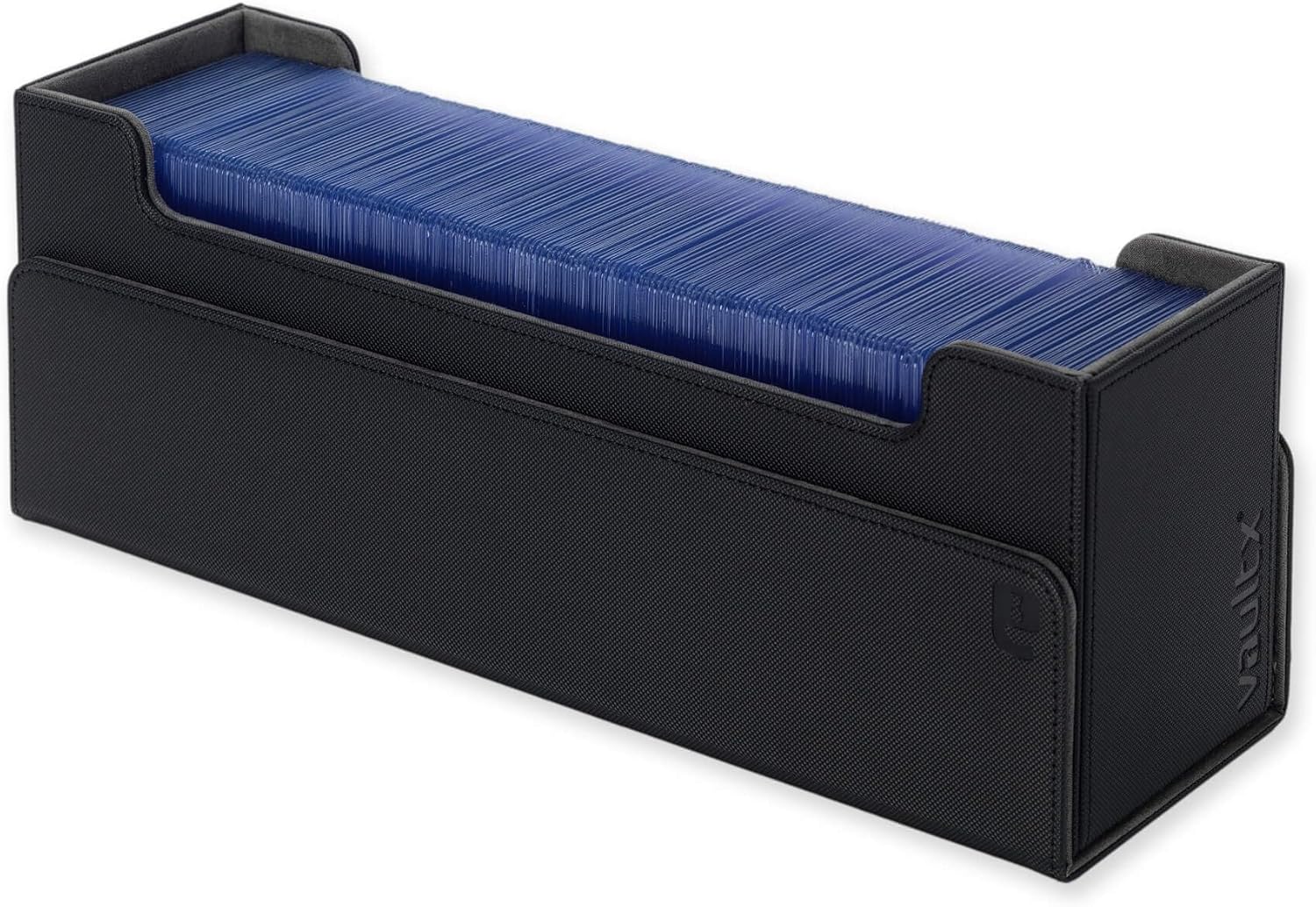 Vault X Trading Card Storage Box, Premium Exo-Tec Material, Detachable Magnetic Lid, Dividers & Foam Fillers, Organise Deck Boxes, Toploaders, Sleeved Cards, for Collectible Games, Sports, TCG (Black