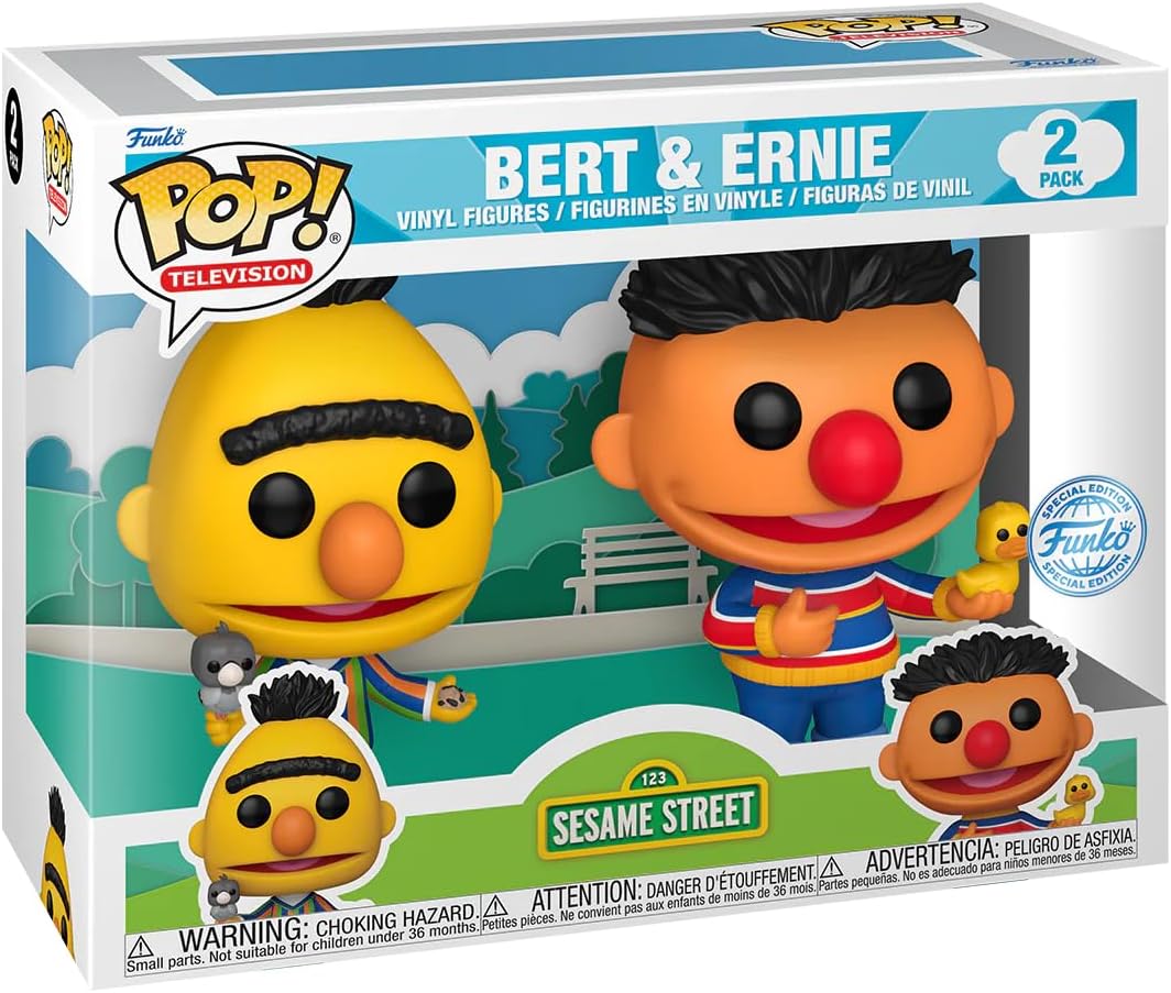 Pop Bert & Ernie Sesame Street 2 Pack (with Plastic Protection