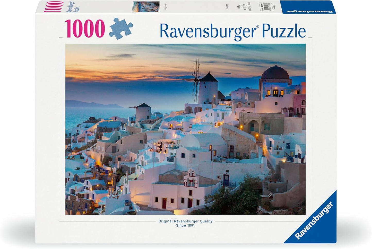 Ravensburger 12000663 - Santorini - 1000 pieces jigsaw puzzle – Puzzle for adults and kids age 14 years up, jigsaw puzzle Greece