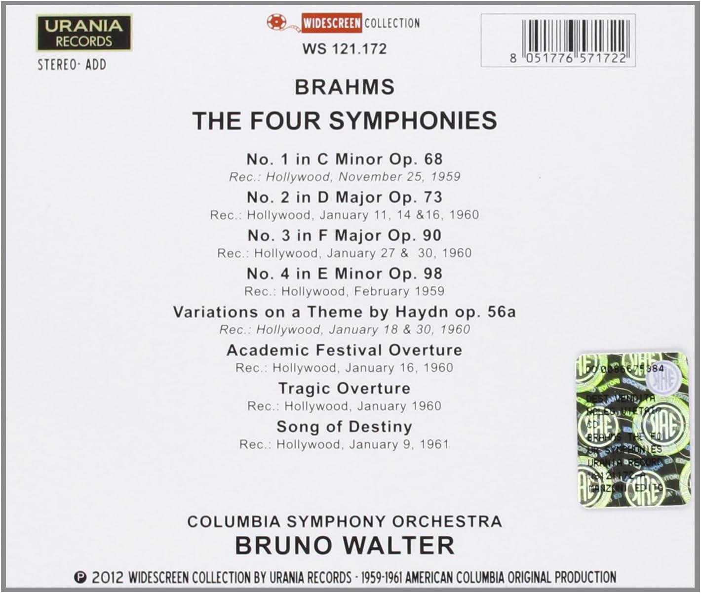 Brahms; Symphonies (Integrale)