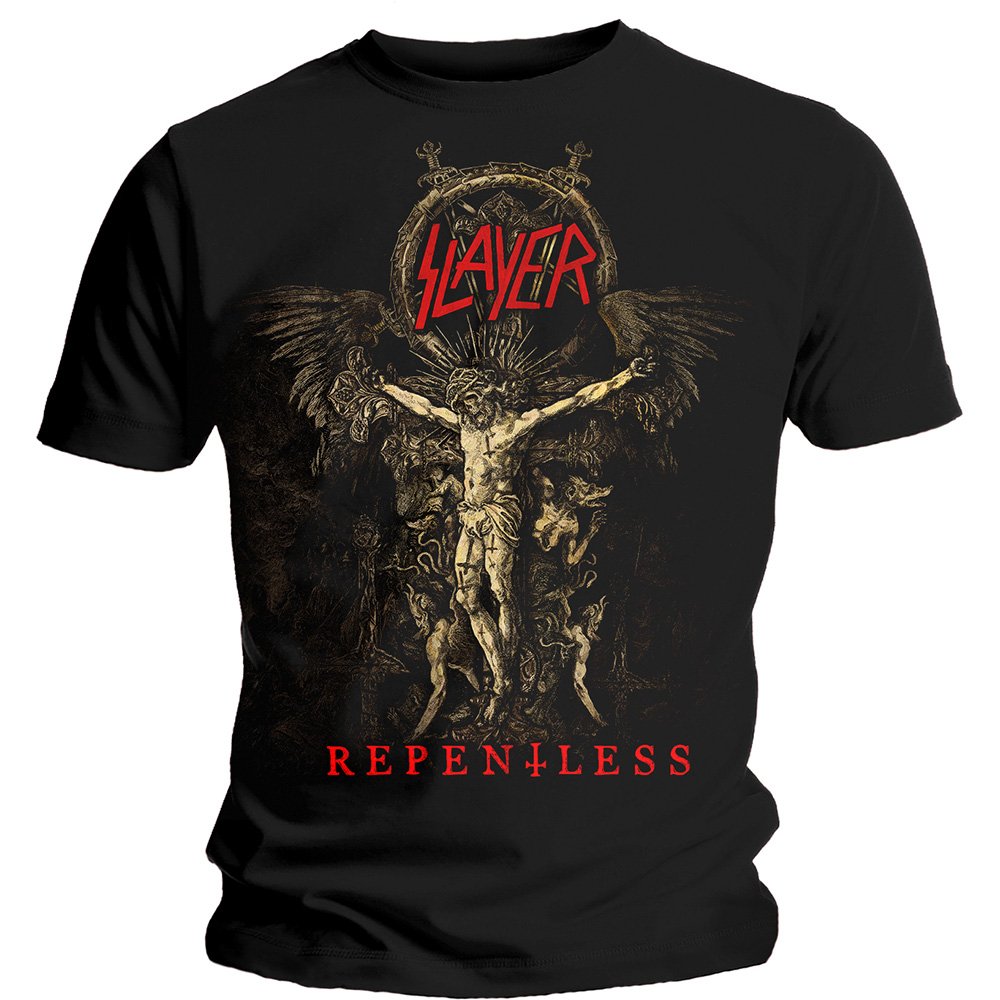Slayer: Rock Off - Cruciform Skeletal Black (T-Shirt Unisex Tg. Xl)