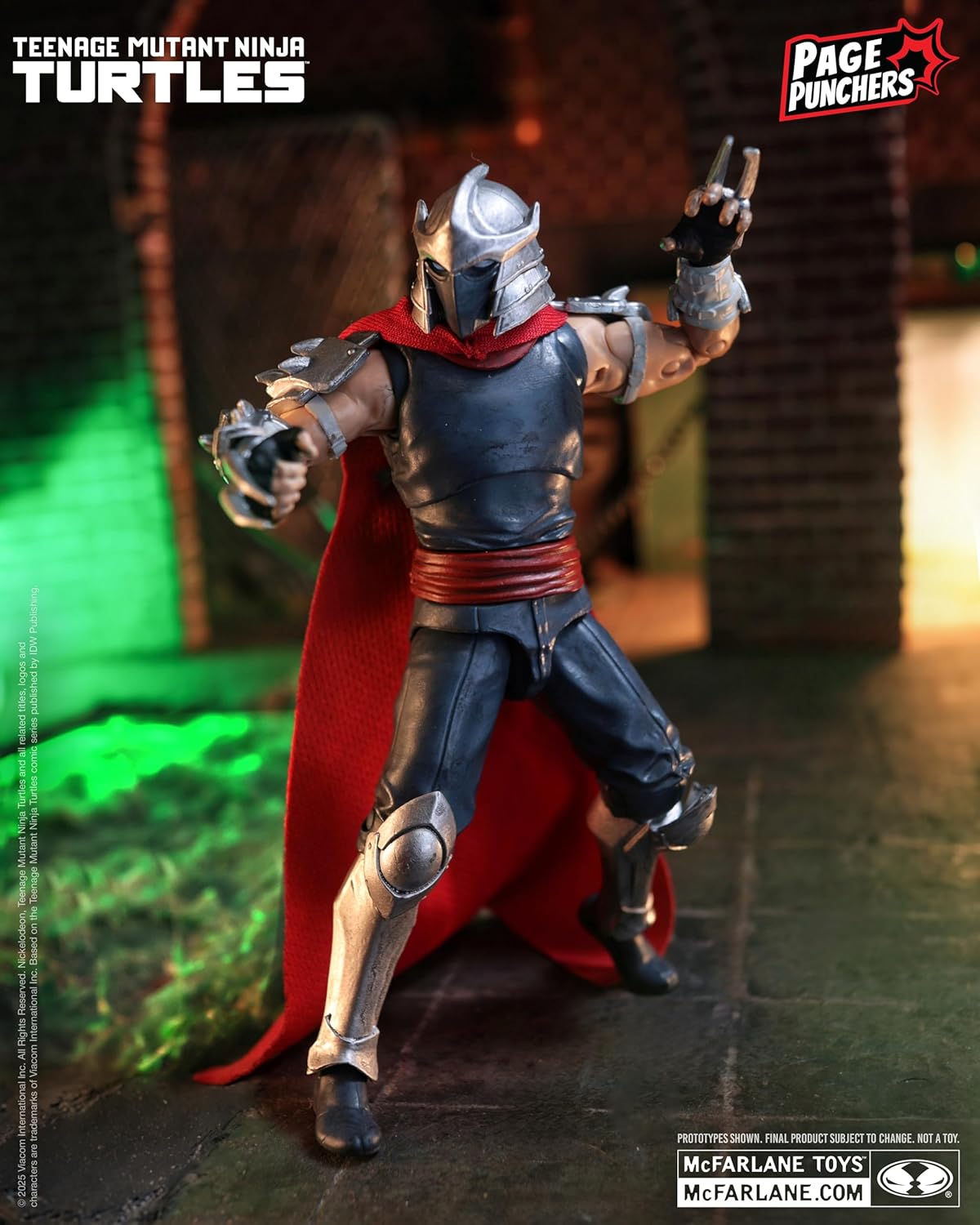 McFarlane Teenage Mutant Ninja Turtles (Page Punchers) Shredder 5in Action Figure with Comic Toys