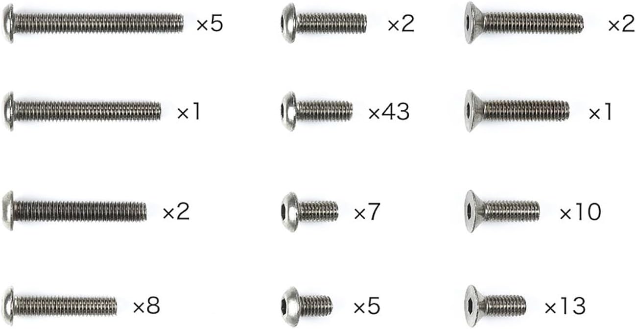 TAMIYA 47509 XM-01 Titanium Screw Set (102) - Replacement Part, RC Accessories, RC Spare Part, XM-01