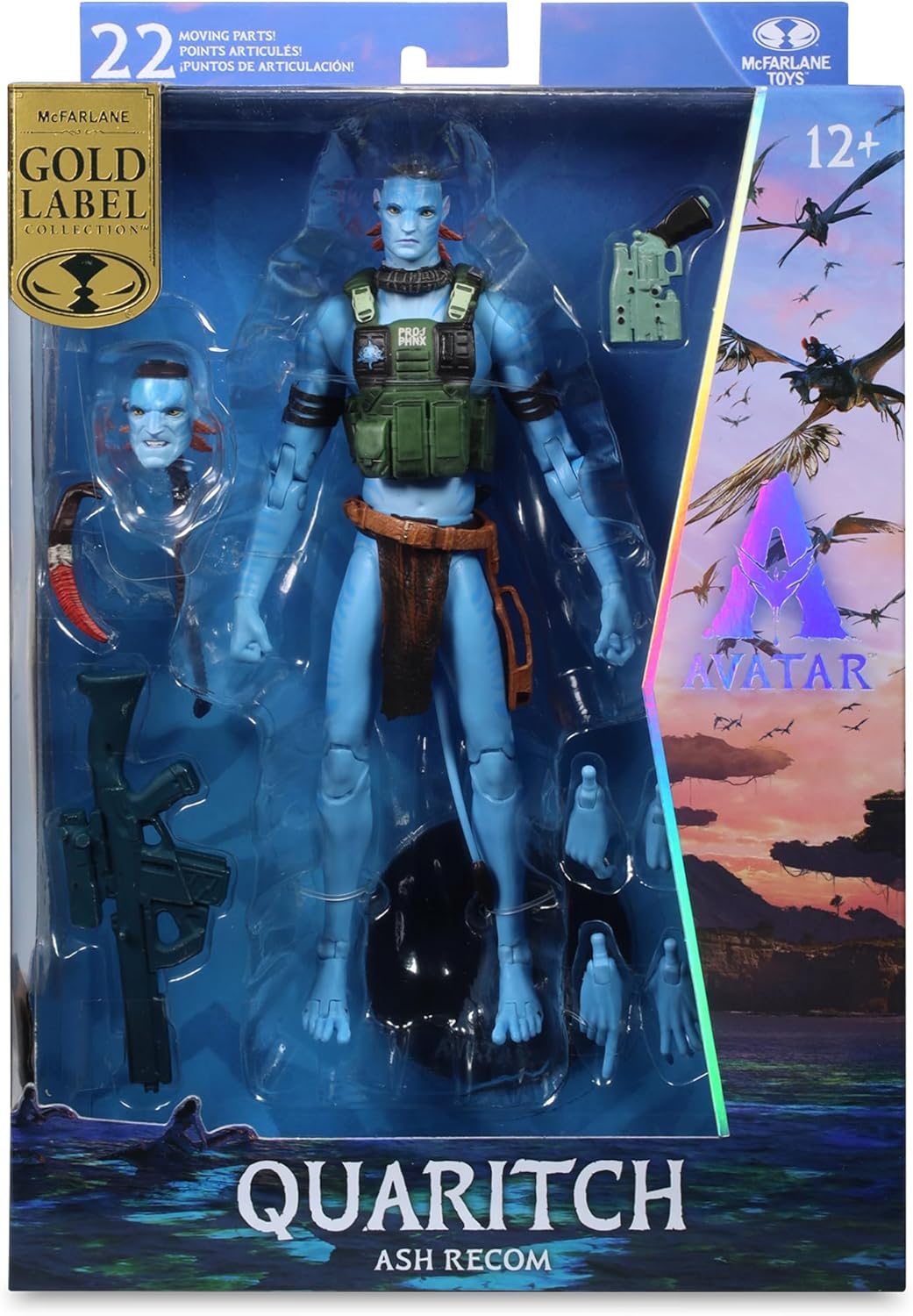 McFarlane Avatar: Fire and Ash Quaritch (Ash Recom) Gold Label 7in Action Figure Collector Edition