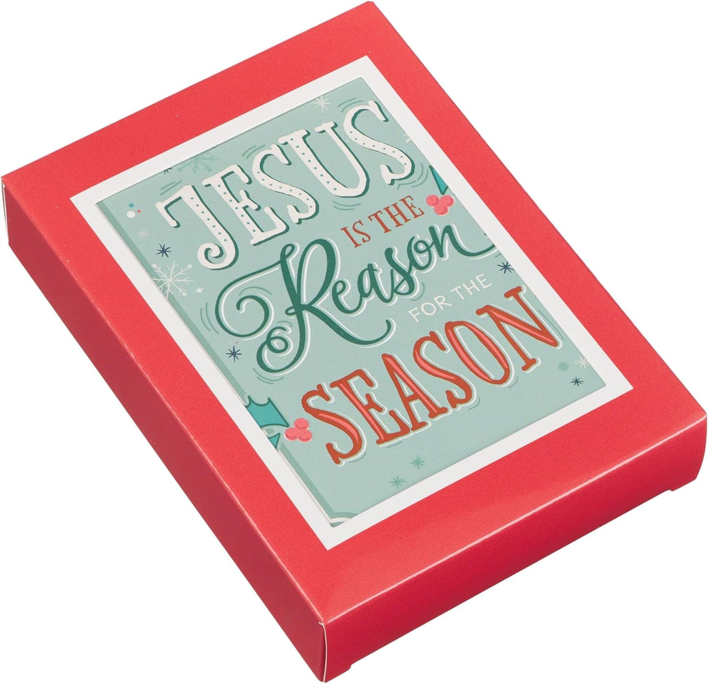 With Love Boxed Festive Holiday Greeting Note Card & Envelope Set for Family, Coworkers, Christmas Parties, Season's Greetings - Assorted Inspirational Holiday Designs, 12 Blank Cards & Envelopes