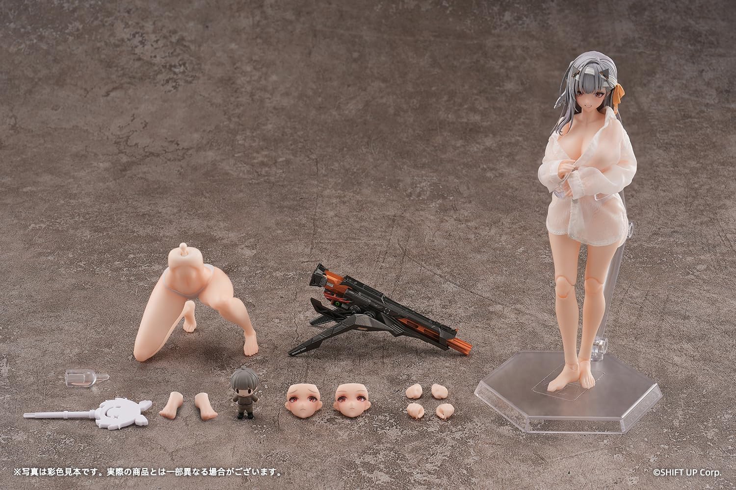 Amico amico x Snail Shell Goddess of Victory: Nikke Modernia: Primo affetto, Altezza totale ca. 6.1 "(156mm) (fino alla parte superiore della testa), PVC, ABS, POM, tessuto, magnete, scala 1/12