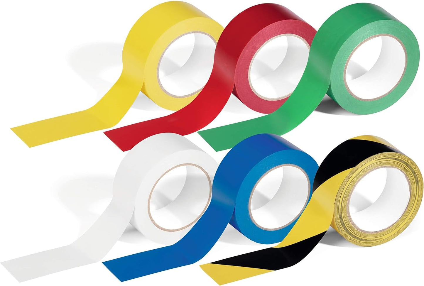 DURABLE DURALINE Floor Marking Tape BASIC - Self-Adhesive Temporary Marking Tape - 33 Metre Roll - Quick & Easy Application - Perfect for Temporary Marking & Identification of Hazards - Yellow/Black