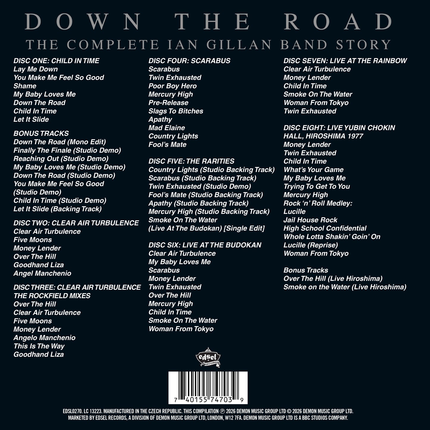 Down the Road: The Complete Ian Gillan Band Story