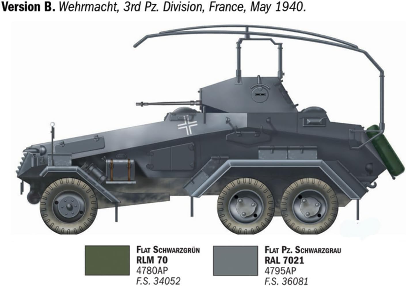 Italeri 97032 Sd.Kfz. 232.6 Rad, scale 1:72, Plastic Model Kit/Model Plastic to be assembled