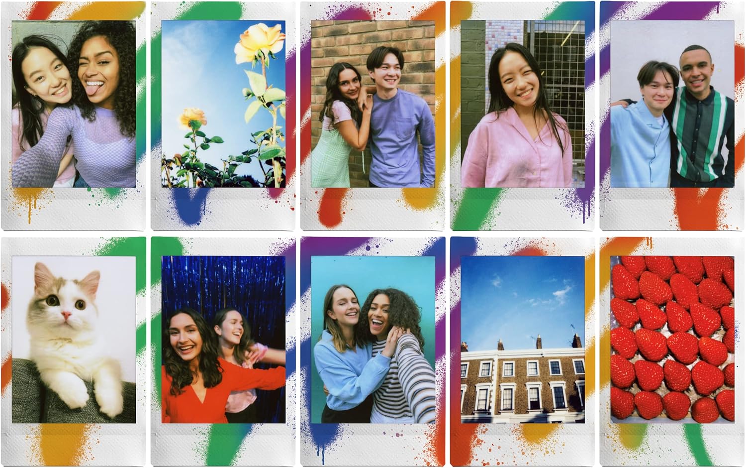 instax mini film Spray Art (1x10), 10 Shot Pack, meerkleurig (1X10)