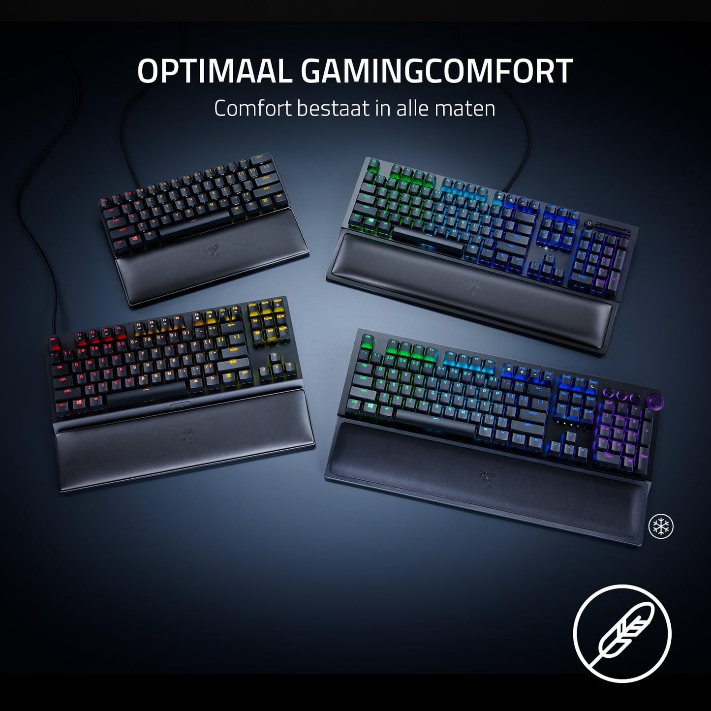 Razer - Ergonomic Wrist Rest For Mini Keyboards