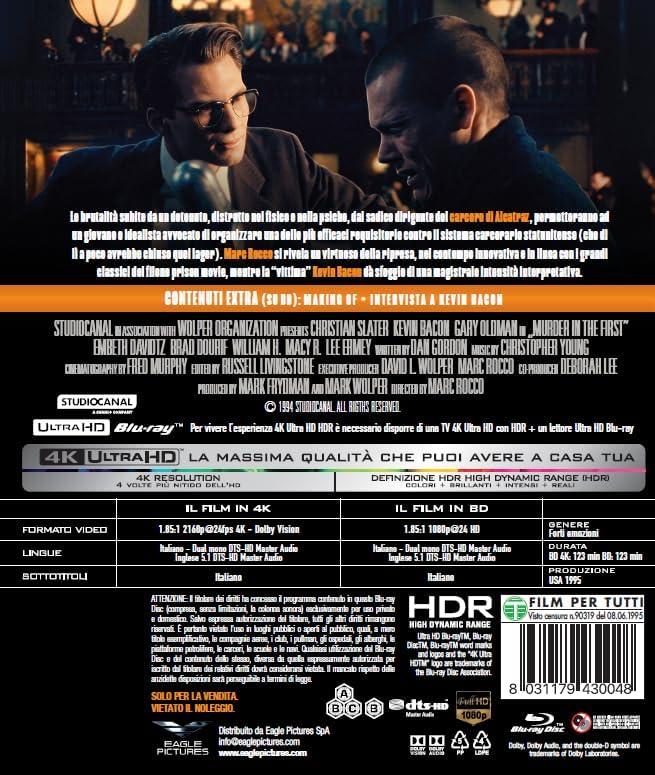 Blu-Ray 4K Uhd Isola Dell'ingiustizia (L') - Alcatraz (4K Ultra Hd + Blu-Ray Hd