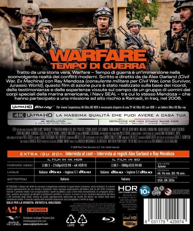 Blu-Ray 4K Uhd Warfare - Tempo Di Guerra (4K Ultra Hd + Blu-Ray Hd