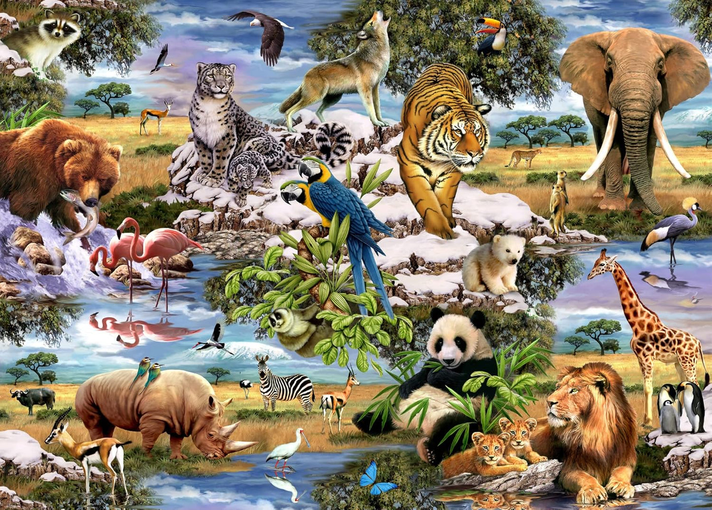 Mr. Broccoli 1000 Piece Puzzle, Wild Anitmals, 68 x 48 cm, Jungle and Safari Scene For Ages 12+ to Adult