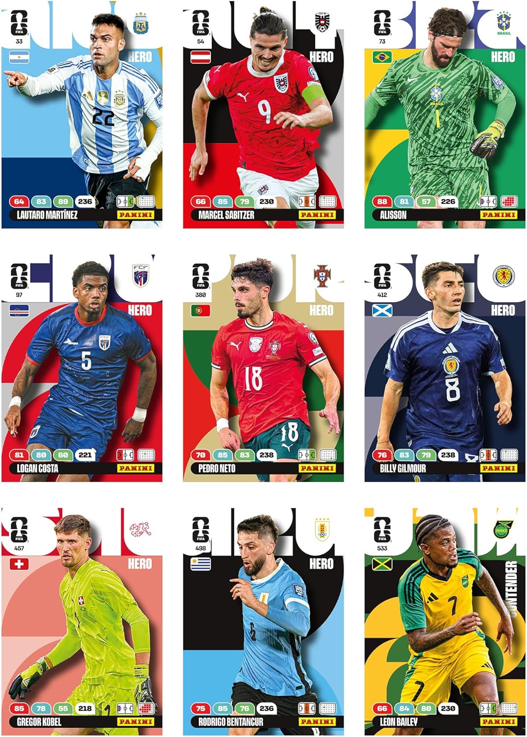 Coupe du Monde DE LA FIFA 2026 Trading Cards Game Boîte métal 8 Pochettes + 1 Golden Baller + 3 Cartes édition limitée (4 Coloris aléatoires)