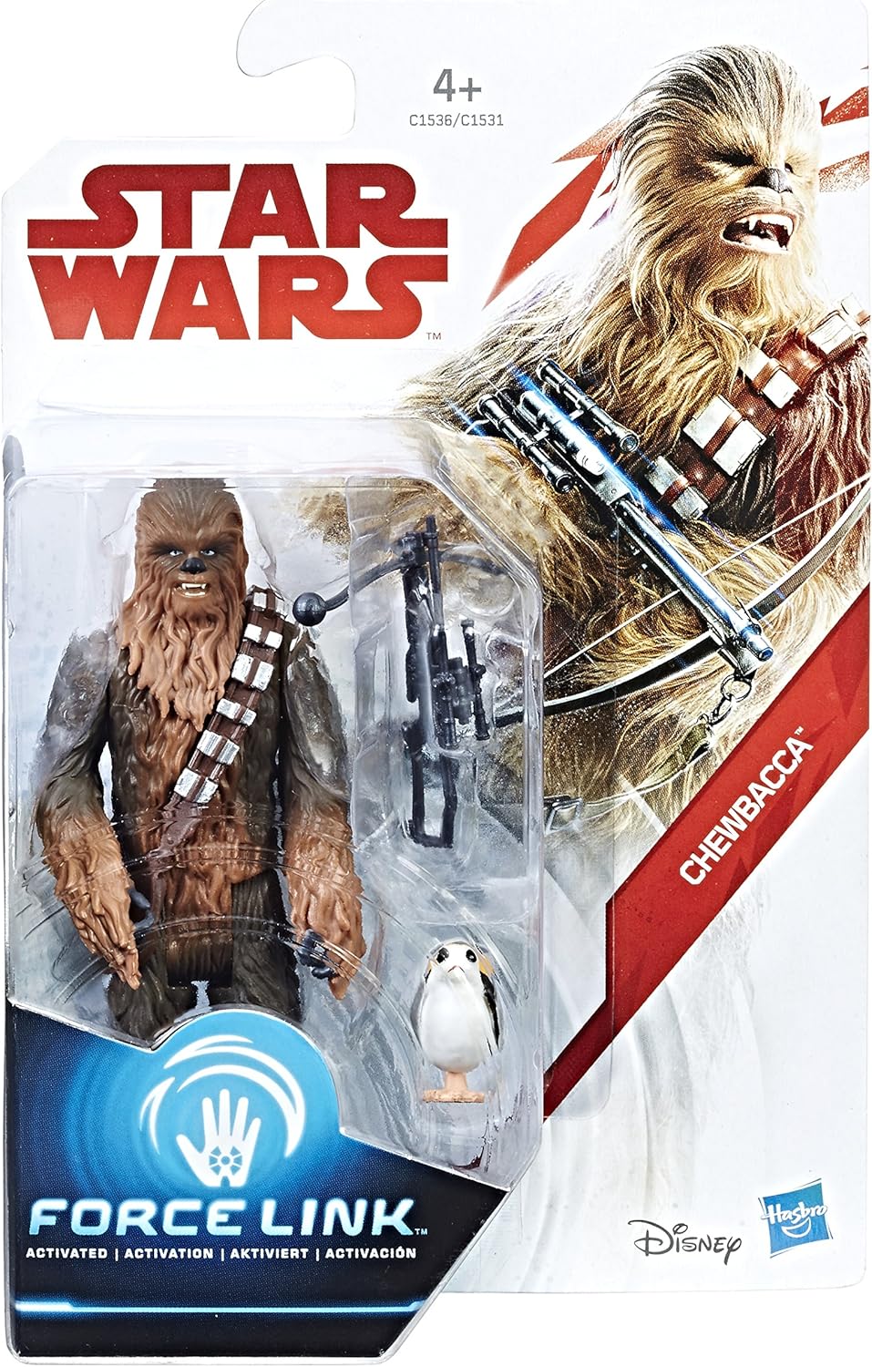 Star Wars - Chewbacca Personaggio Action Figure Con Accessori E Tecnologia Forcelink Episodio 8 Gli Ultimi Jedi