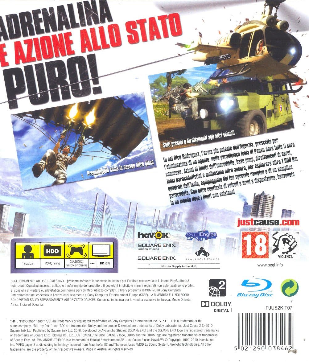 Gioco Ps3 Just Cause 2