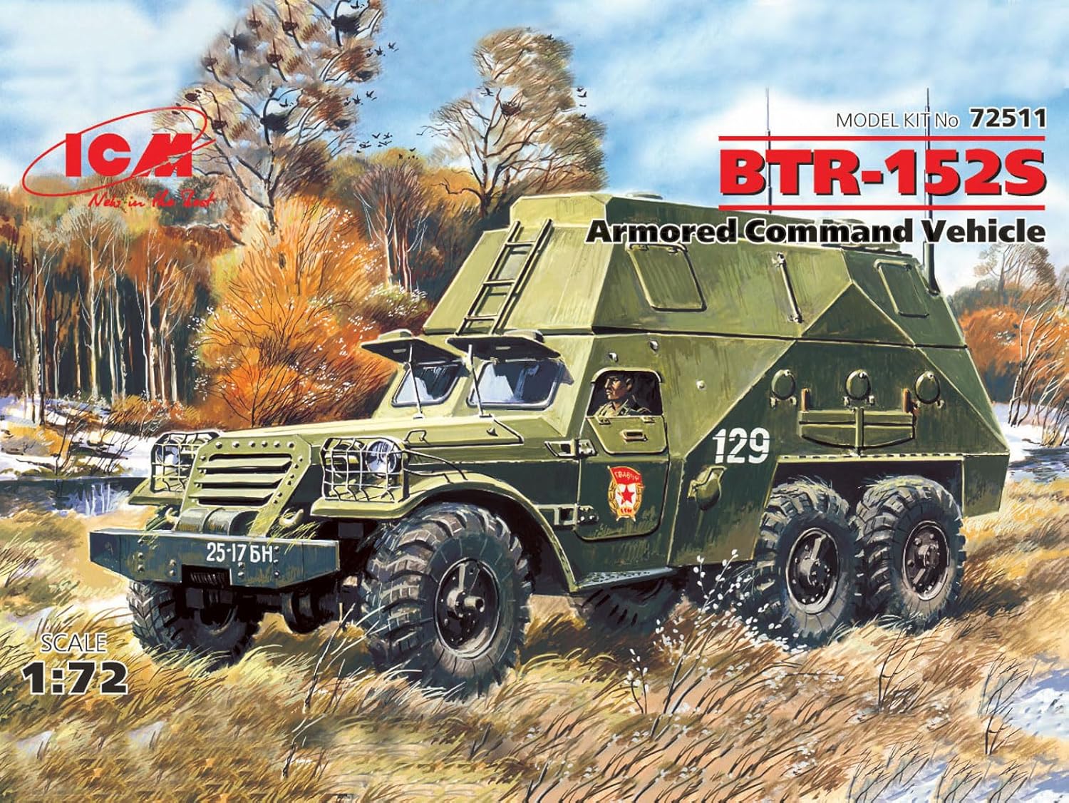 ICM 72511 - Veicolo da Commando sovietico BTR-152S, Armato