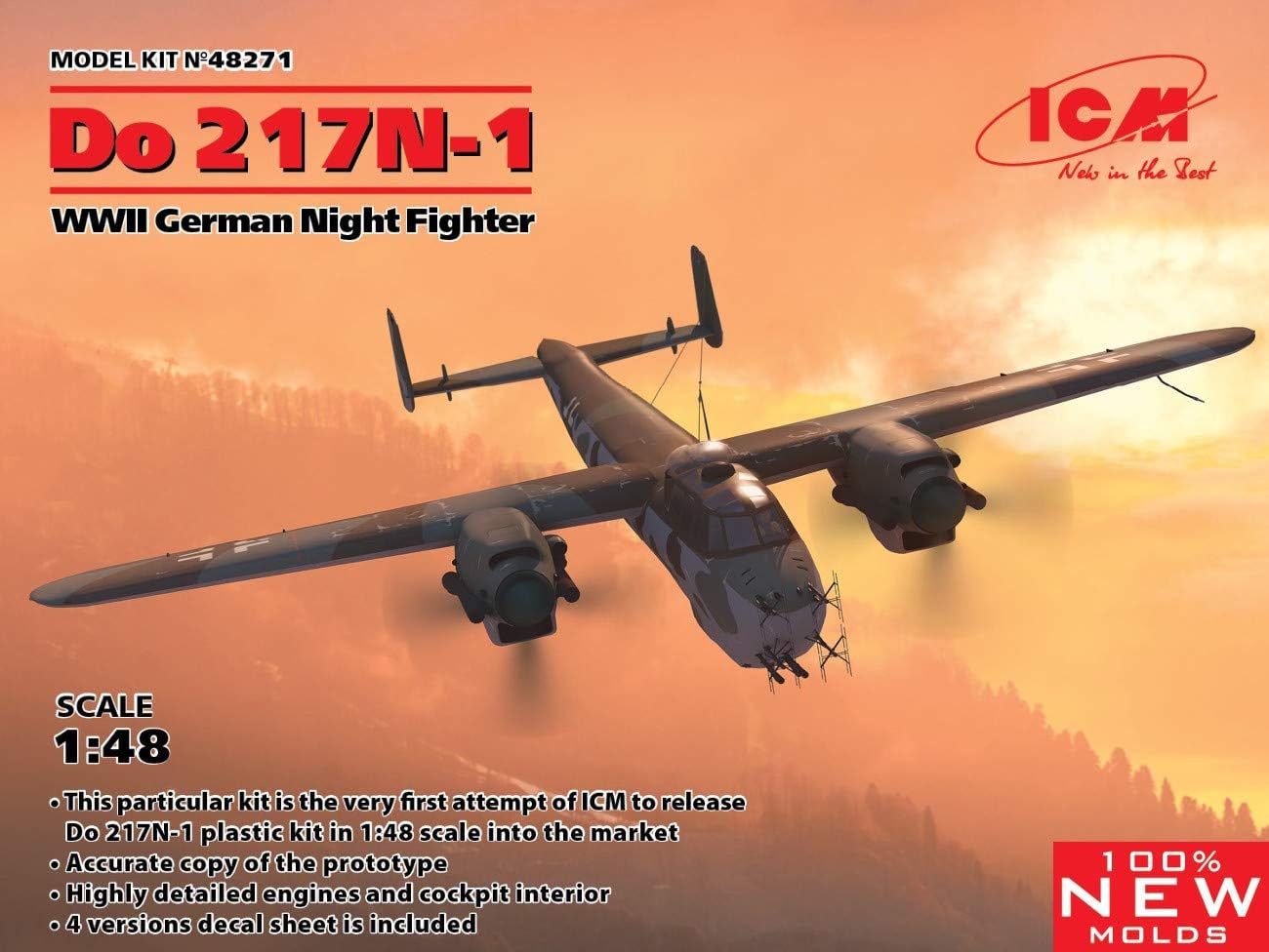 Modellbausatz Do 217N-1,WWII German Night Fighter (100% New molds