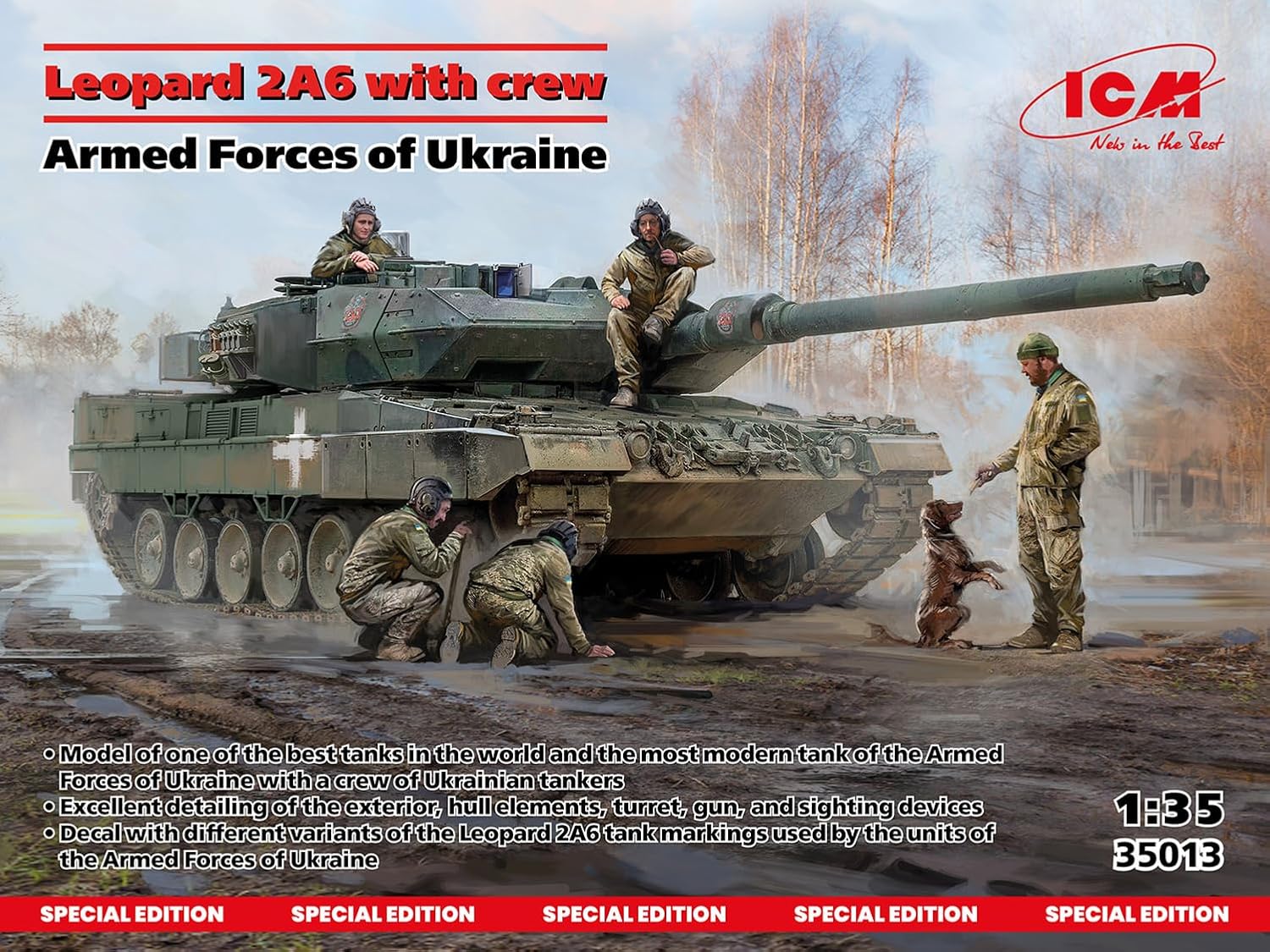 ICM 1:35 - Leopard 2A6, Armed Forces of Ukraine w/Crew