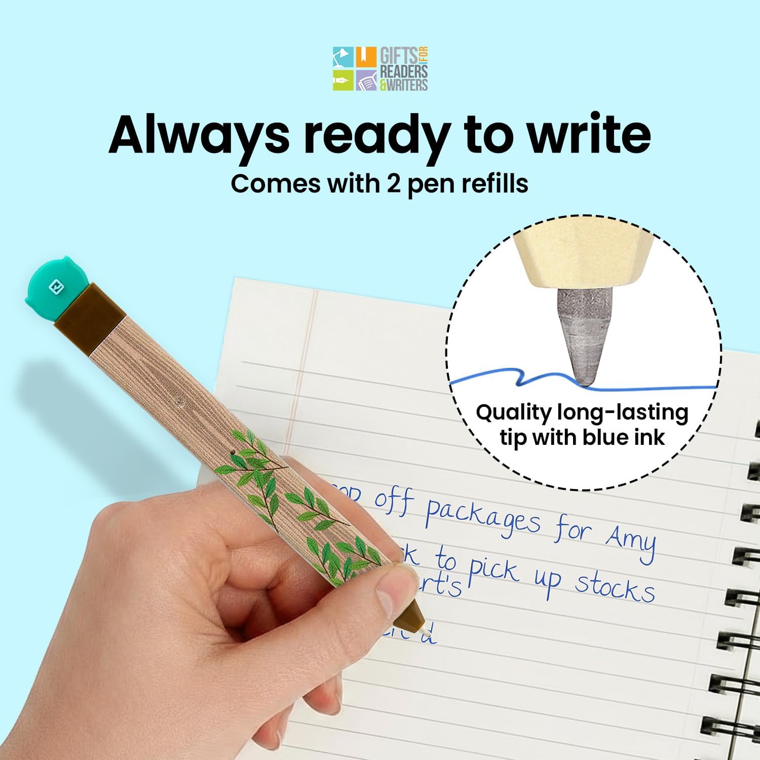 Gifts for Readers & Writers Pen Bookmark Owl with Refills 6pcs