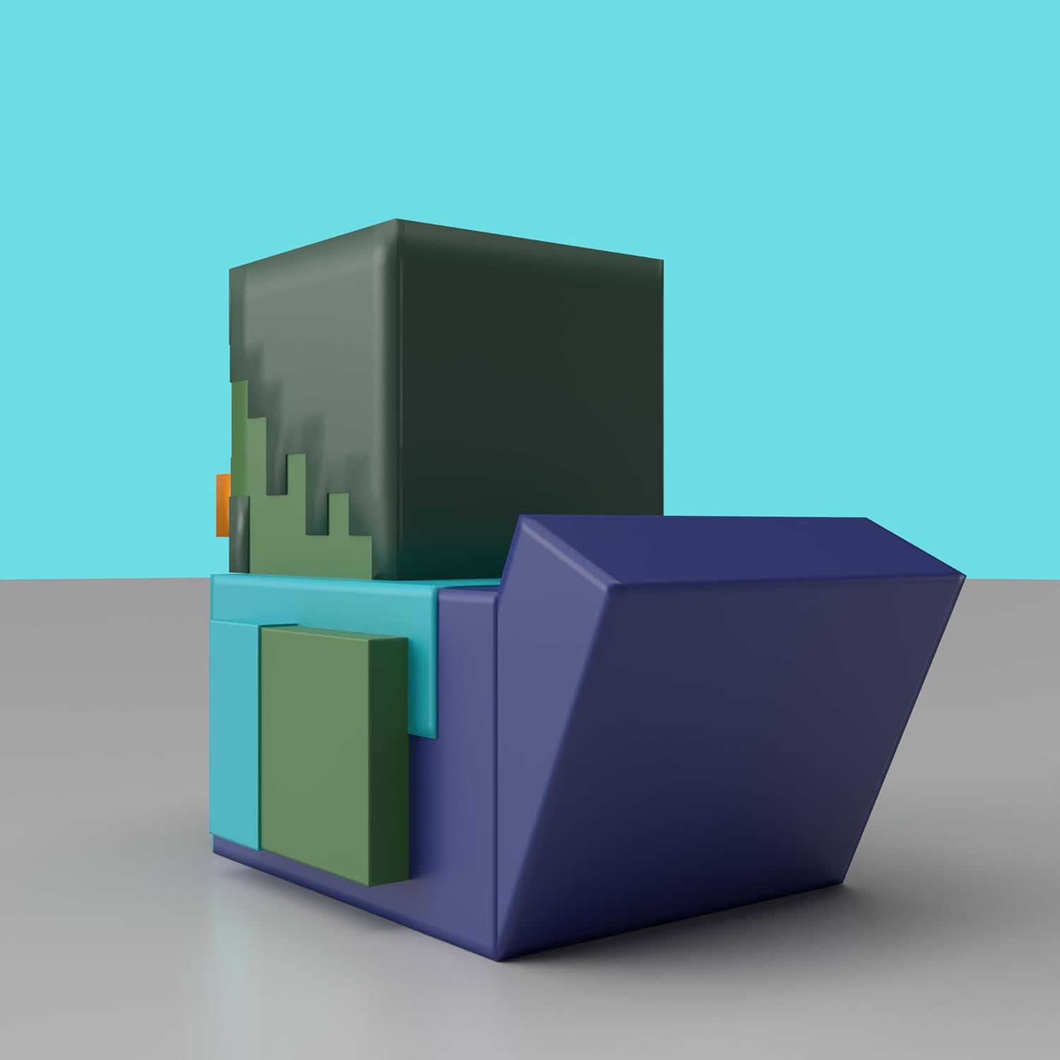 TUBBZ Mini: Minecraft - Zombie Cosplaying Rubber Duck Vinyl Figure