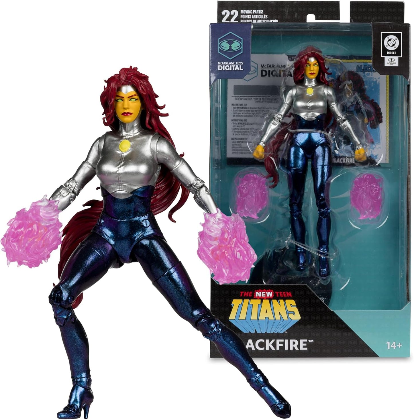 McFarlane DC Direct Blackfire (The New Teen Titans) 7in Action Figure Toys Digital Collectible