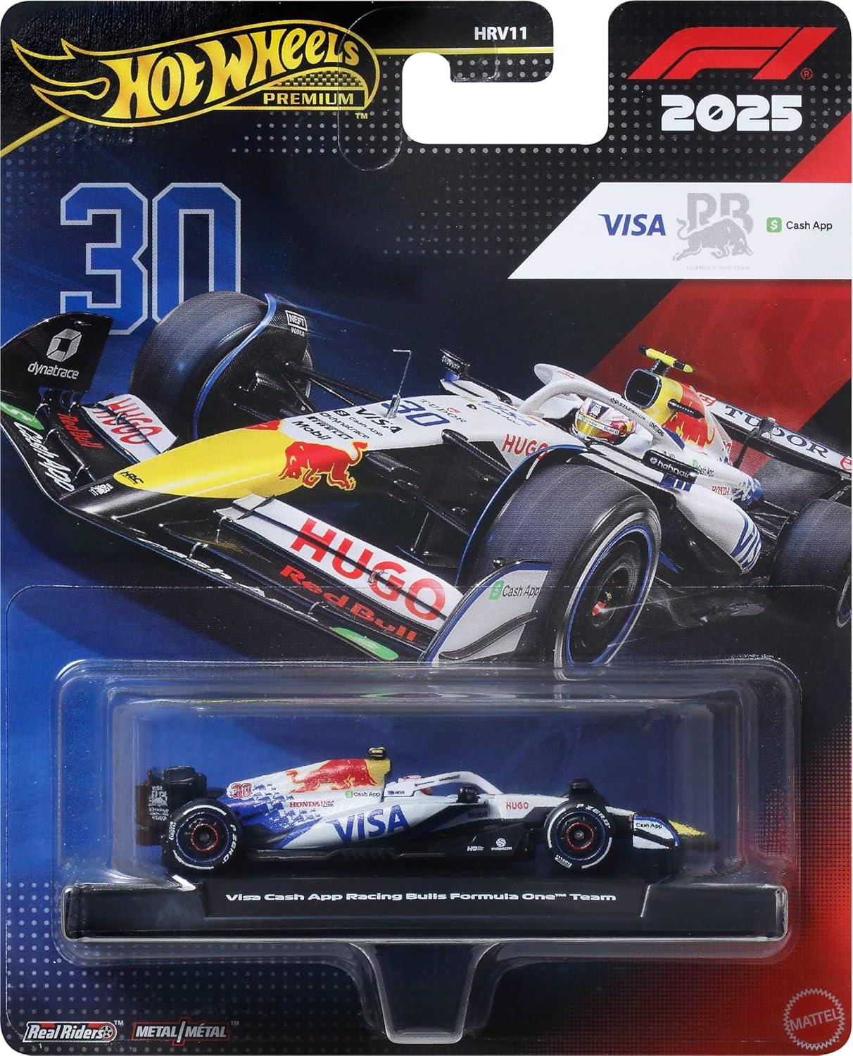 Hot Wheels 1:64 Scale Premium Die-Cast Formula 1 Collectible Toy Race Car with Real Riders Tires & Metal/Metal Body & Chassis (Styles May Vary