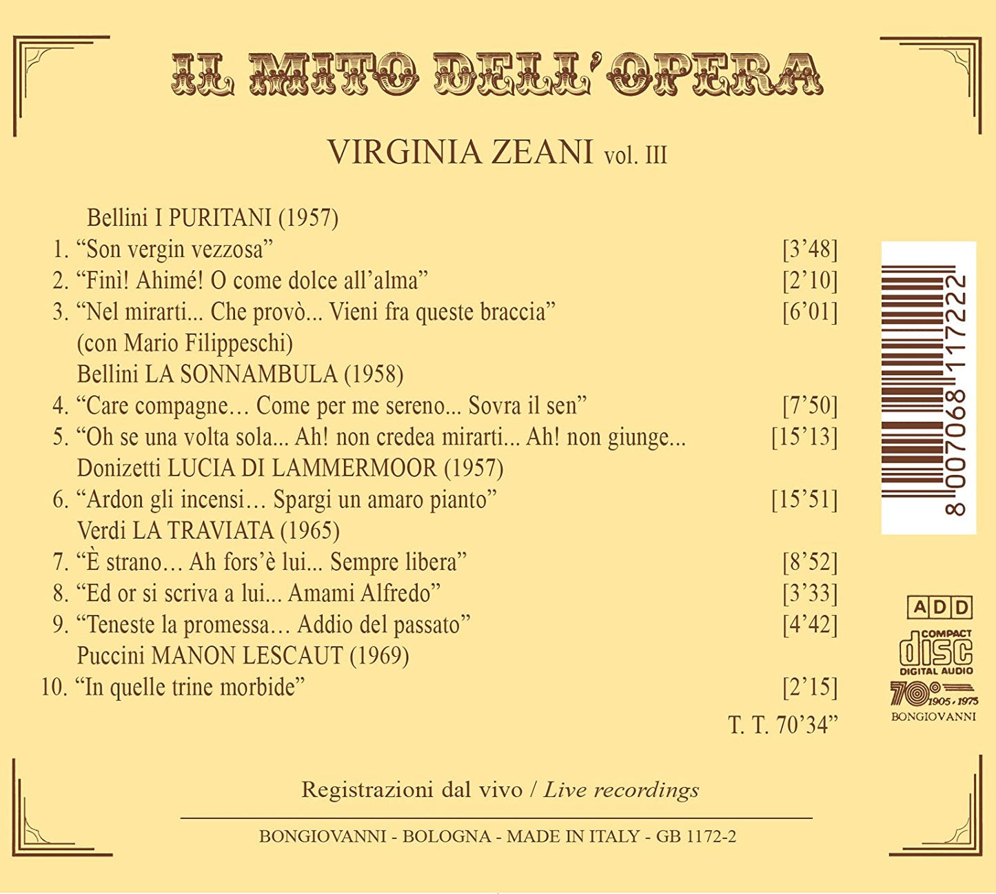 Virginia Zeani, Vol. 3