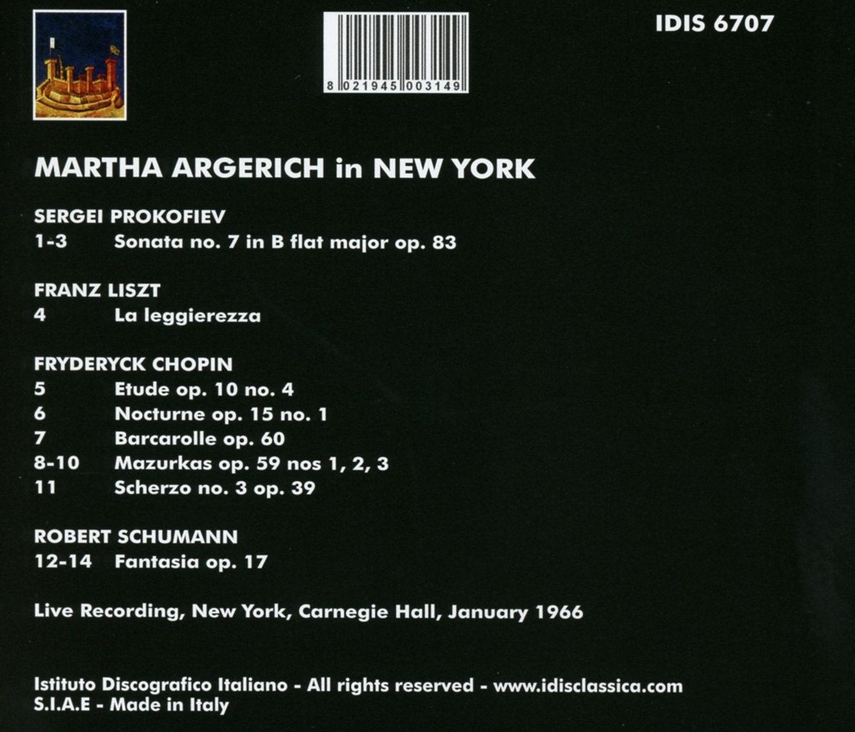 Martha Argerich in New York