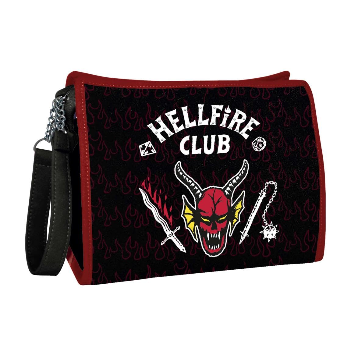 CERDÁ Life's Little Moments Stranger Things-Club Travel Toiletry Bag - Large Storage Capacity - Zip Closure - Original Product