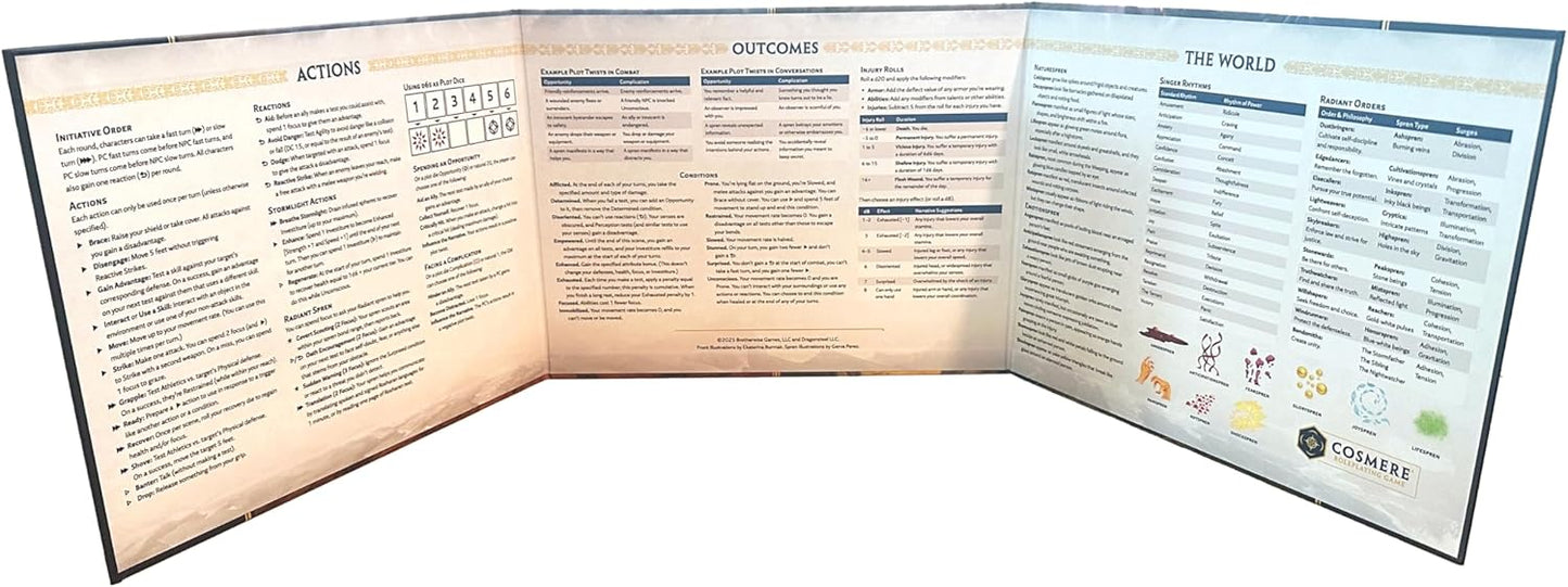 Cosmere RPG - Stormlight Game Master Screen by Brotherwise Games | Ages 14+ | 3-7 Players