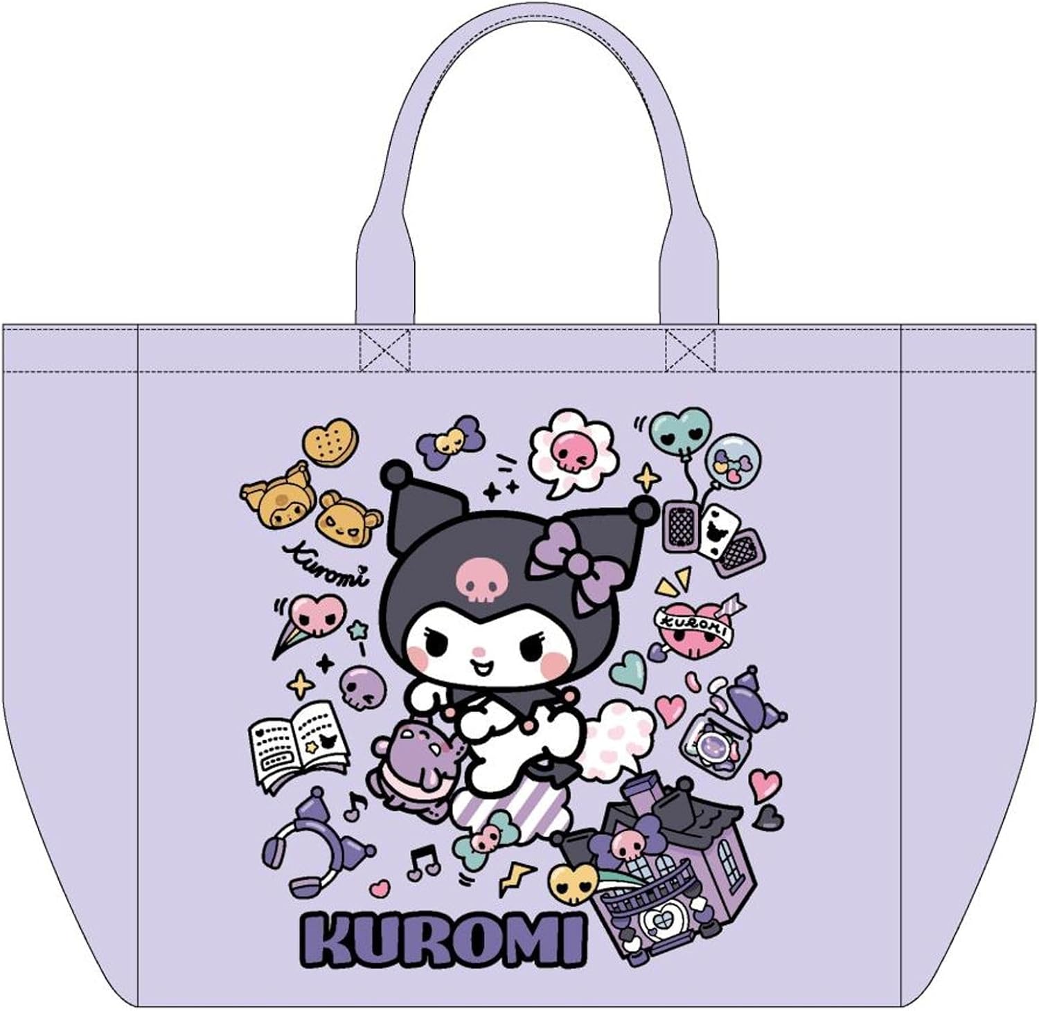 XL Hello Kitty Kuromi Reusable Large Shopping Bag for Daily Shopping - XL Hello Kitty Kuromi Shopping Bag for Supermarket and Daily Use