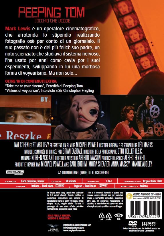 Dvd Peeping Tom - L'occhio Che Uccide
