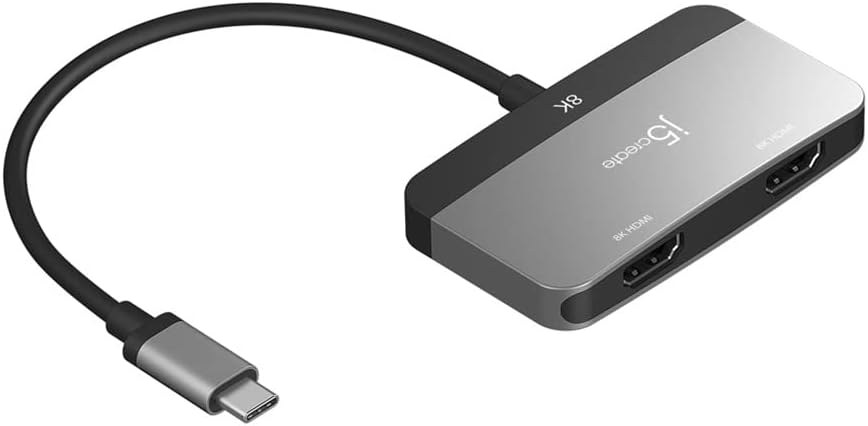 J5Create - 8K Usb-C To Dual Hdmi Display Adapter