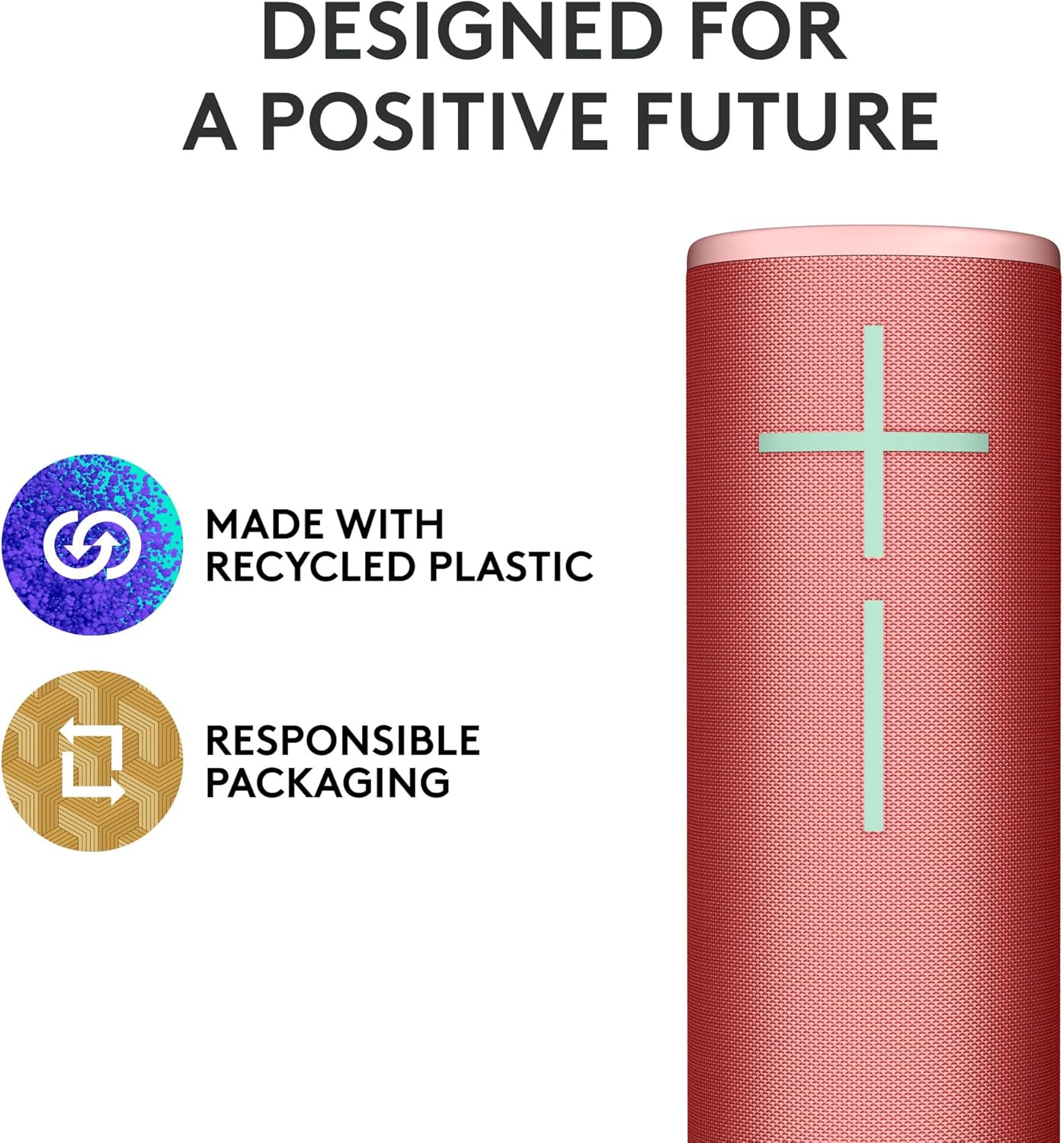 Ultimate Ears MEGABOOM 4 Portable Waterproof Bluetooth Speaker With Powerful 360-Degree Sound and Thundering Bass, Floating Speaker With 20-Hour Battery and 45 m (147 ft) Range - Pink