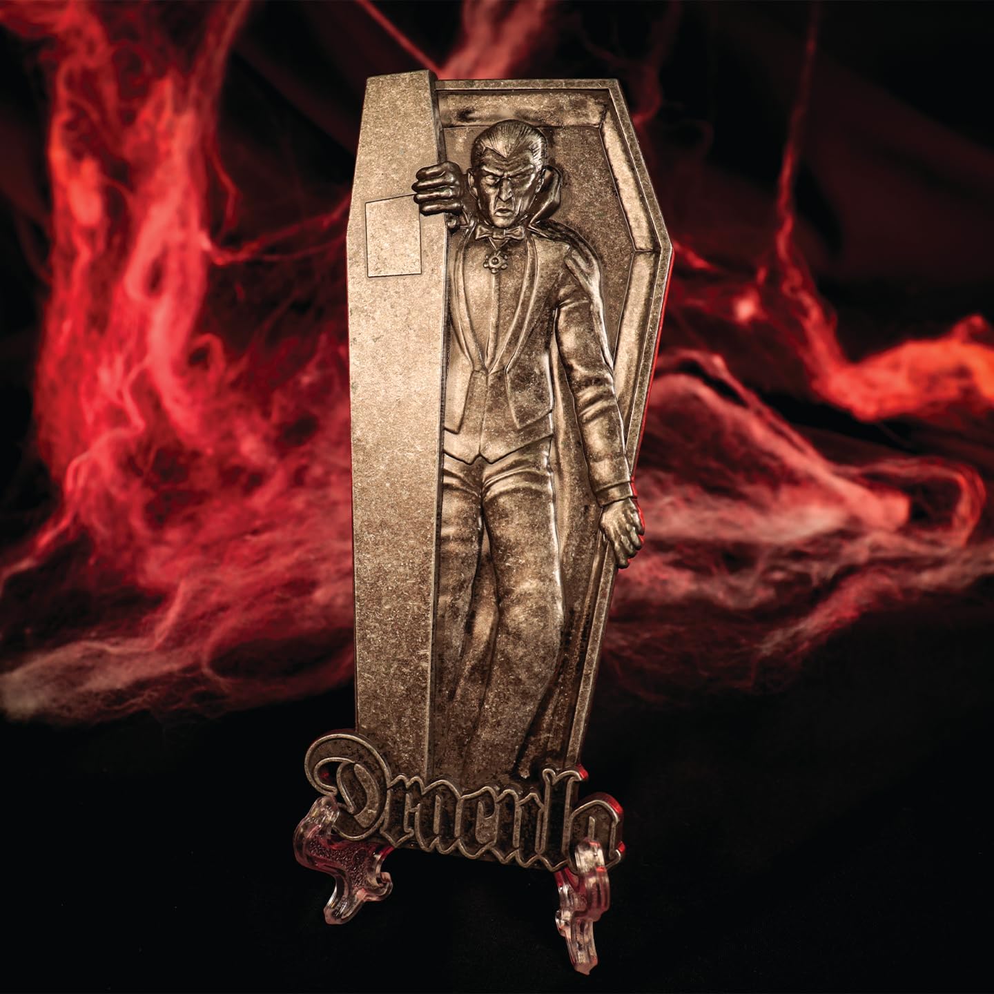 FaNaTtik Universal Monsters Dracula Limited Edition Metal Ingot – Officially Licensed Horror Movie Collectible – Individually Numbered with Display Stand – 130 x 55.5mm, 5,000 Worldwide