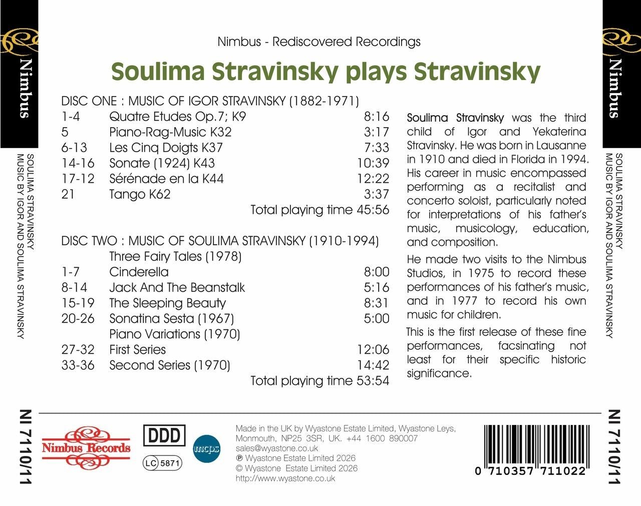 Soulima Stravinsky Plays Stravinsky