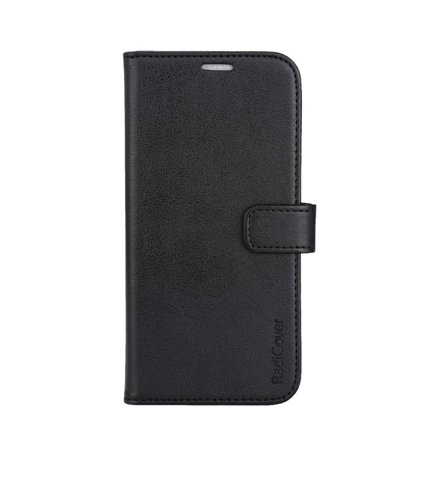 Radicover - Radiation Protection Wallet Vegan Leather Iphone 15 Plus Flipcover Black Pu