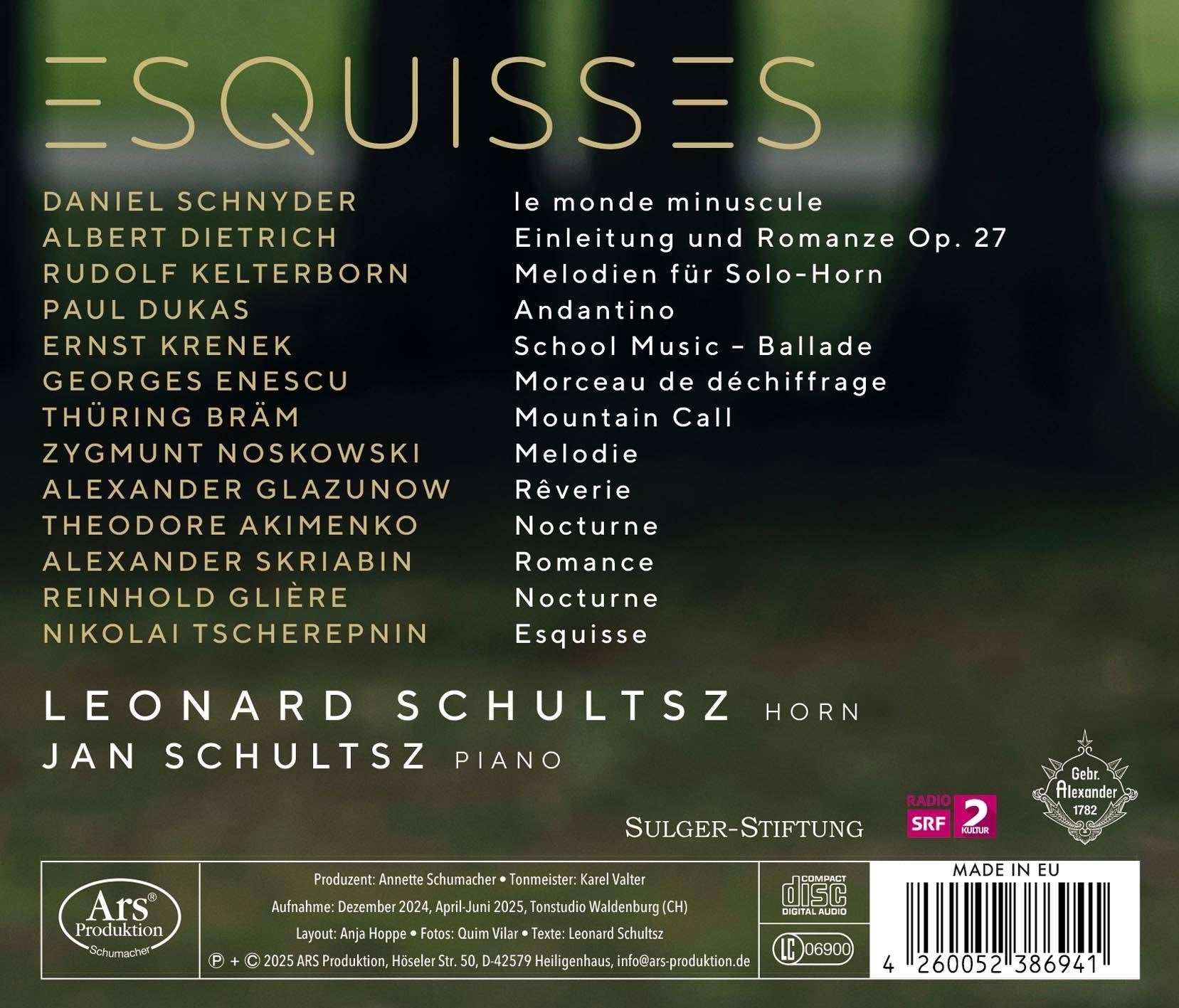 Leonard Schultsz/Jan Schultsz: Esquisses