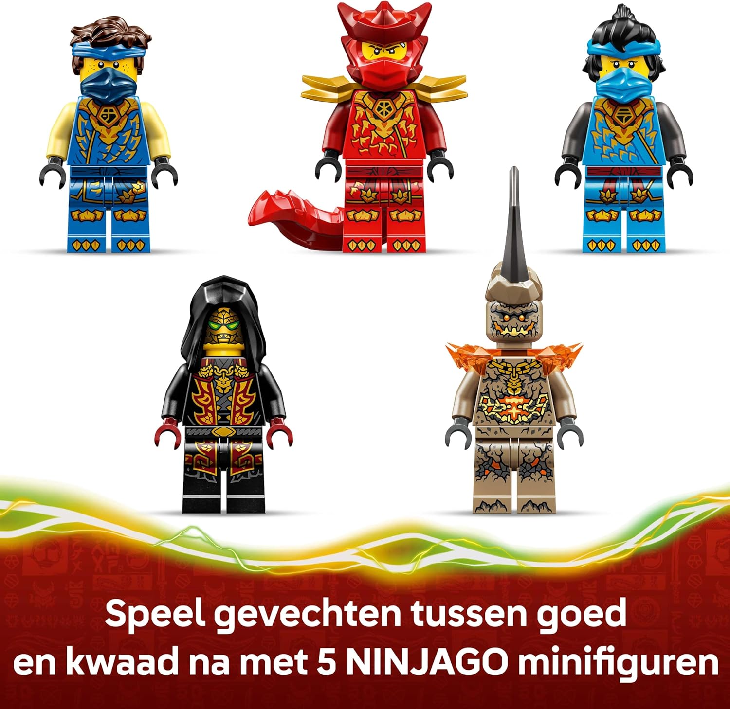 LEGO NINJAGO 2in1 Jay's Transforming Car Toy - Ninja Truck w/ 5 Minifigures incl. Kai & Nya plus Shurikens & Swords - Birthday Gift for 8+ Year Old Boys & Fans - 71856
