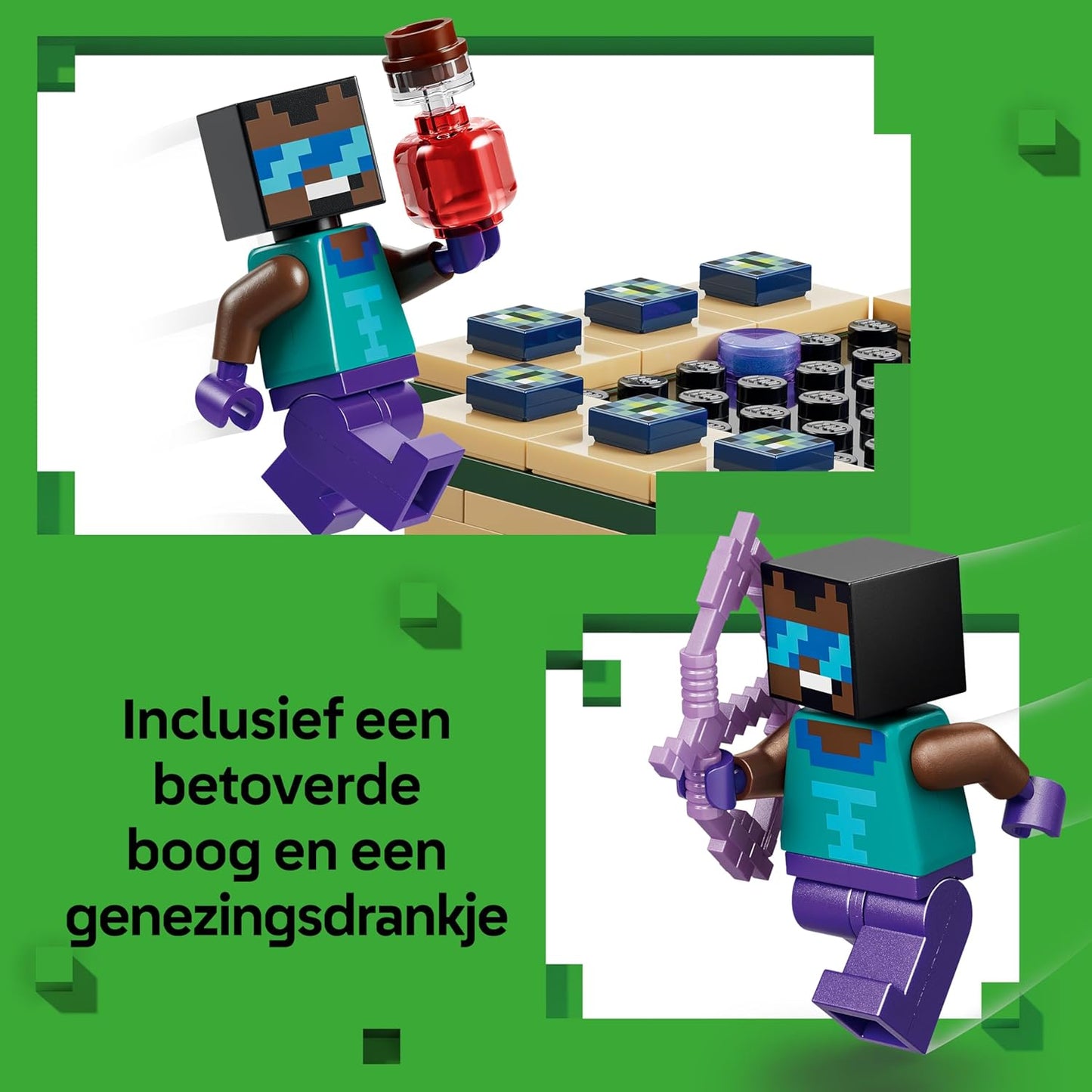 LEGO Minecraft Nether & End Portal Journey - Building Toy w/a Cool Hero, Enderman & Baby Hoglin Mob Figures - Gaming Gift for 7+ Year Old Boys & Girls - 21584