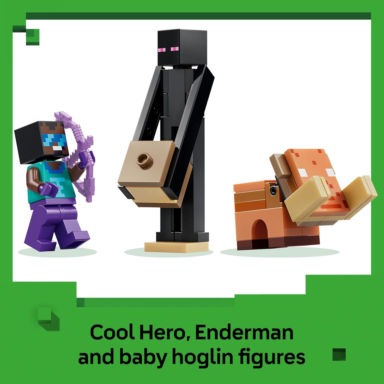 LEGO Minecraft Nether & End Portal Journey - Building Toy w/a Cool Hero, Enderman & Baby Hoglin Mob Figures - Gaming Gift for 7+ Year Old Boys & Girls - 21584