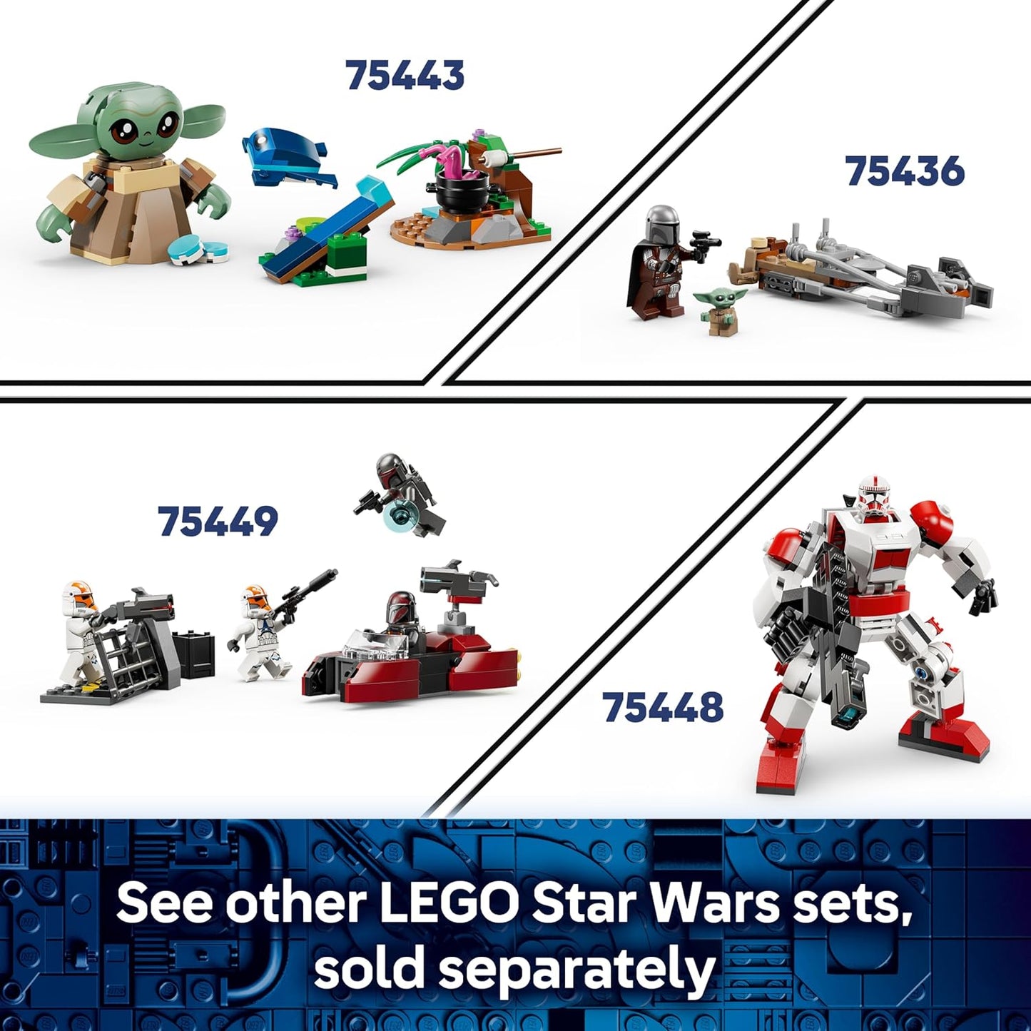 LEGO Star Wars 75437 Cobb Vanth's Speeder Toy - incl. Cobb Vanth & Cad Bane Minifigures, plus Blasters & a Jetpack - Gift for 7+ Year Old Boys and The Mandalorian Fans