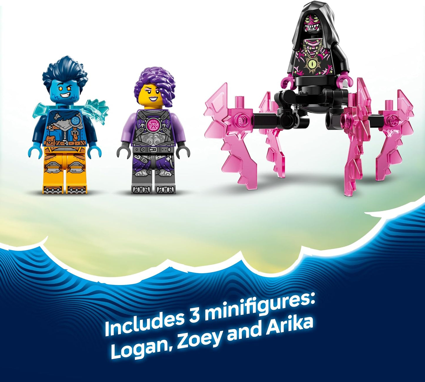 LEGO DREAMZzz 2in1 Crocodile Submarine Toy - Transforms into an Eagle Submarine - incl. 3 Minifigures, 2 Spiders & a Collectible Blue Treasure Creature - Gift for 8+ Year Old Boys - 71512